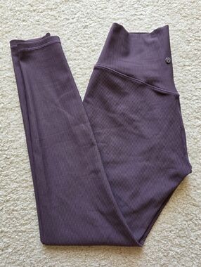 Buffbunny Collection Material Girl Ribbed Leggings Dusty Purple M